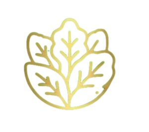 Icono dorado de hojas de ensalada fresca y productos de la huerta de Bogarra.